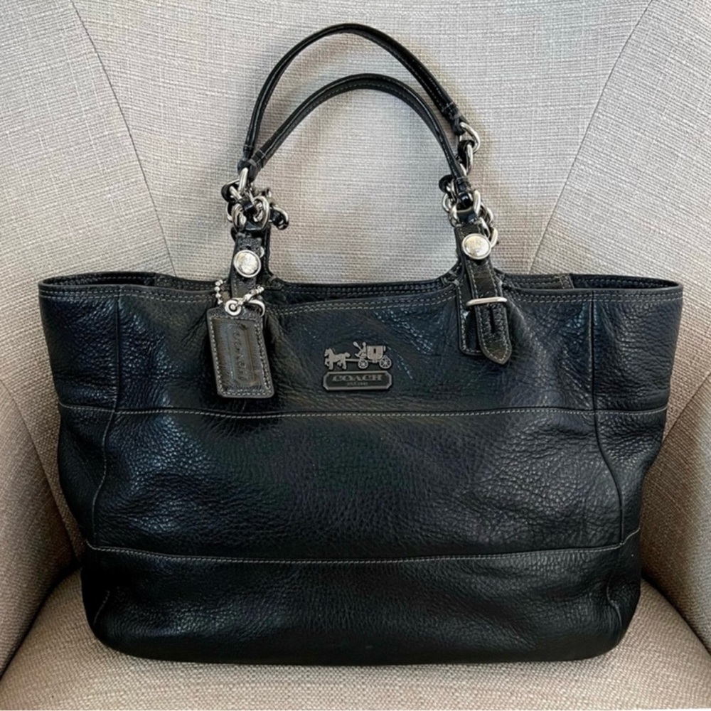 Coach Black and Silver Tote Bag